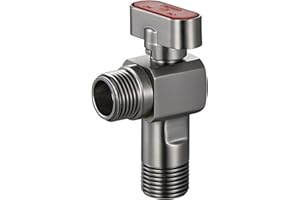 SUBMARINE Angle Stop Valve, Brass Material, 1/2'' Inlet and Outlet Caliber, 1/4 Turn Shut Off Valve, with 3/8'' Adapter,Suita