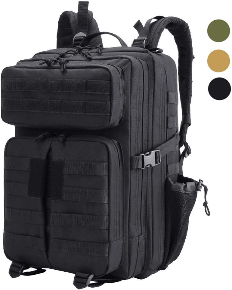 LHI Military Backpack Tactical for Men 40L Army Assault Bugout Back Pack 3 Day Hiking Daypack with Molle System