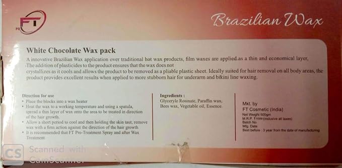 Ft Pro Brazilian White Chocolate Wax In 500ml Amazon In Health