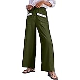 EVALESS Womens Palazzo Pants Summer Casual Flowy Wide Leg 2025 Lounge Trousers Beach Travel Vacation Outfits