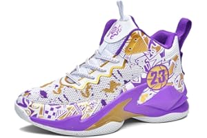 Aiscahent Kids Basketball Shoes, Running Walking Shoes Breathable Comfortable Boys Sneakers for Little/Big Kids