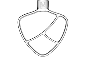 QAP QUALITY ART PRACTICAL Stainless Steel Paddle，Flat Beater - Accessories and Attachments for KitchenAid Mixers, Fit 4.5-5 QT Mixing Bowl