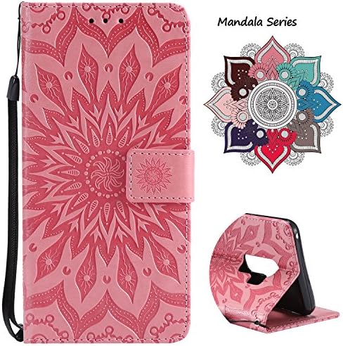 Leather Case for Samsung Galaxy S9 (2018 Release), Mandala, Flip Kickstand case for S9