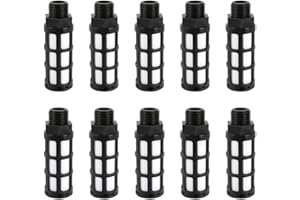 10pcs Pneumatic Plastic Muffler Air Compressor Muffler Fitting 1/8" NPT Male Threads Exhaust Silencer Noise Reduction and Lig