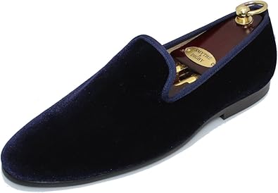 navy blue slip on shoes