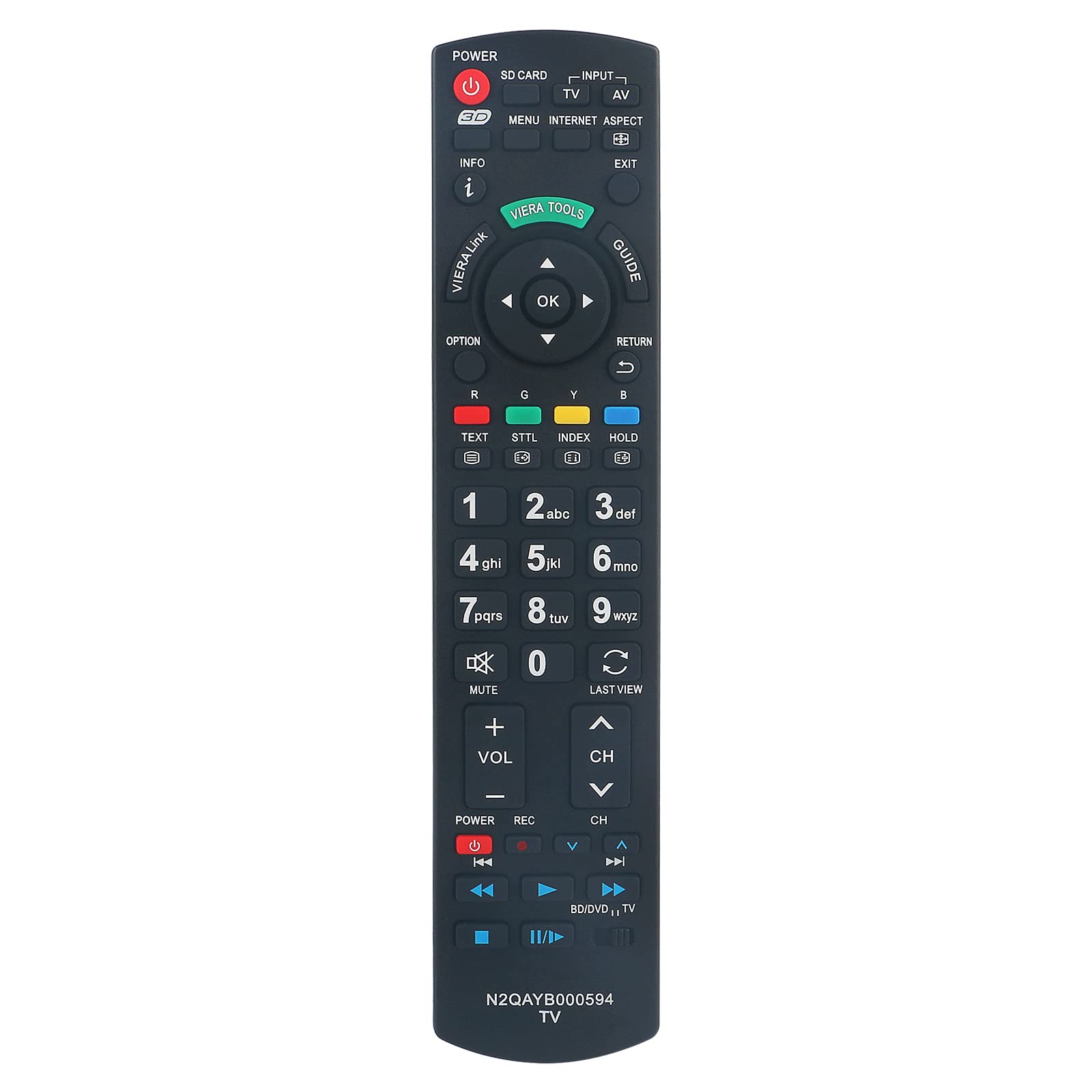 New N2QAYB000594 Replace Remote Control - VINABTY N2QAYB000594 Remote Control Replacement fit for PANASONIC TV Remote Controller