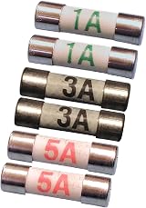 SISI UK Shaver Plug Fuses Mixed 20mm x 5mm 6pk 1A 3A 5A view 1