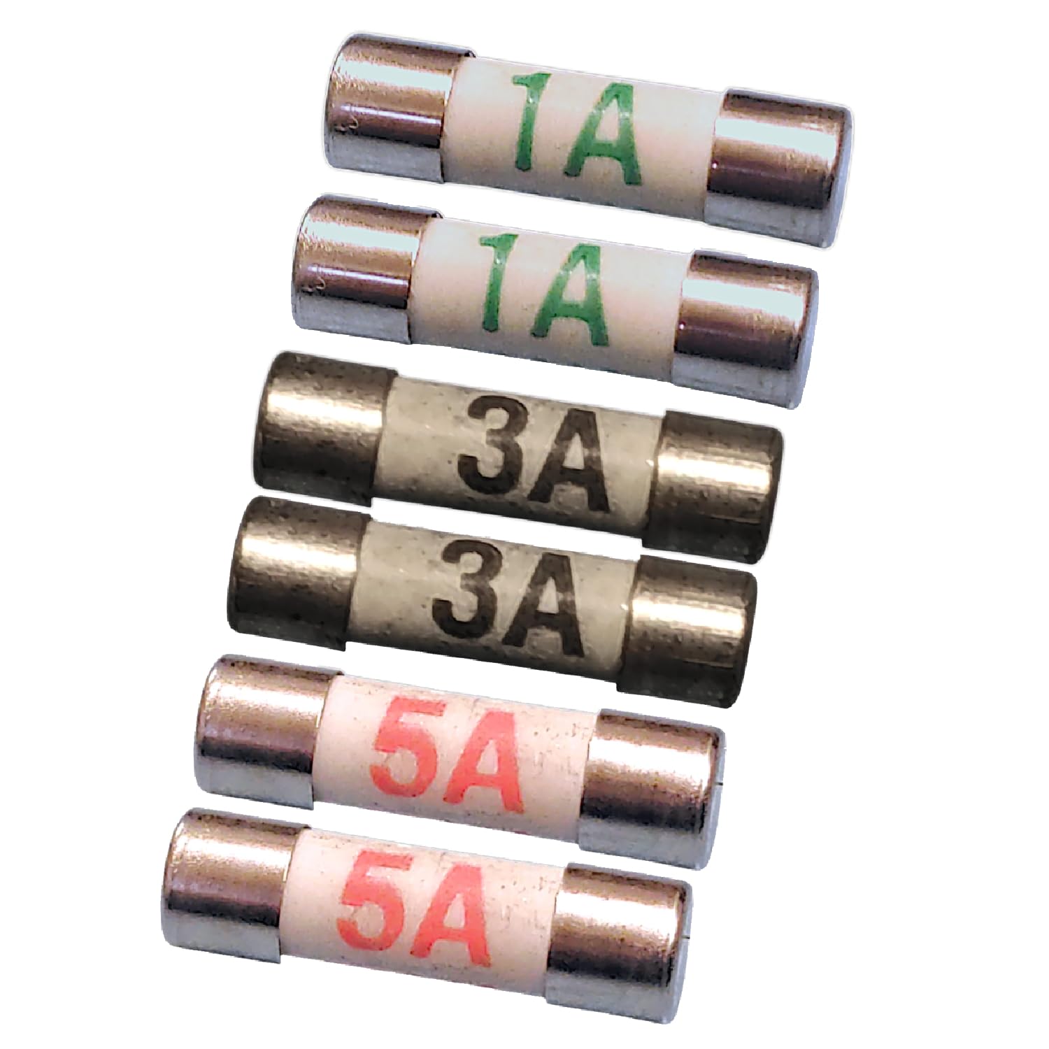SISI UK® Mixed MINI Shaver Plug FUSES 20MM X 5MM (2X1AMP, 2X3AMP, 2X5AMP)
