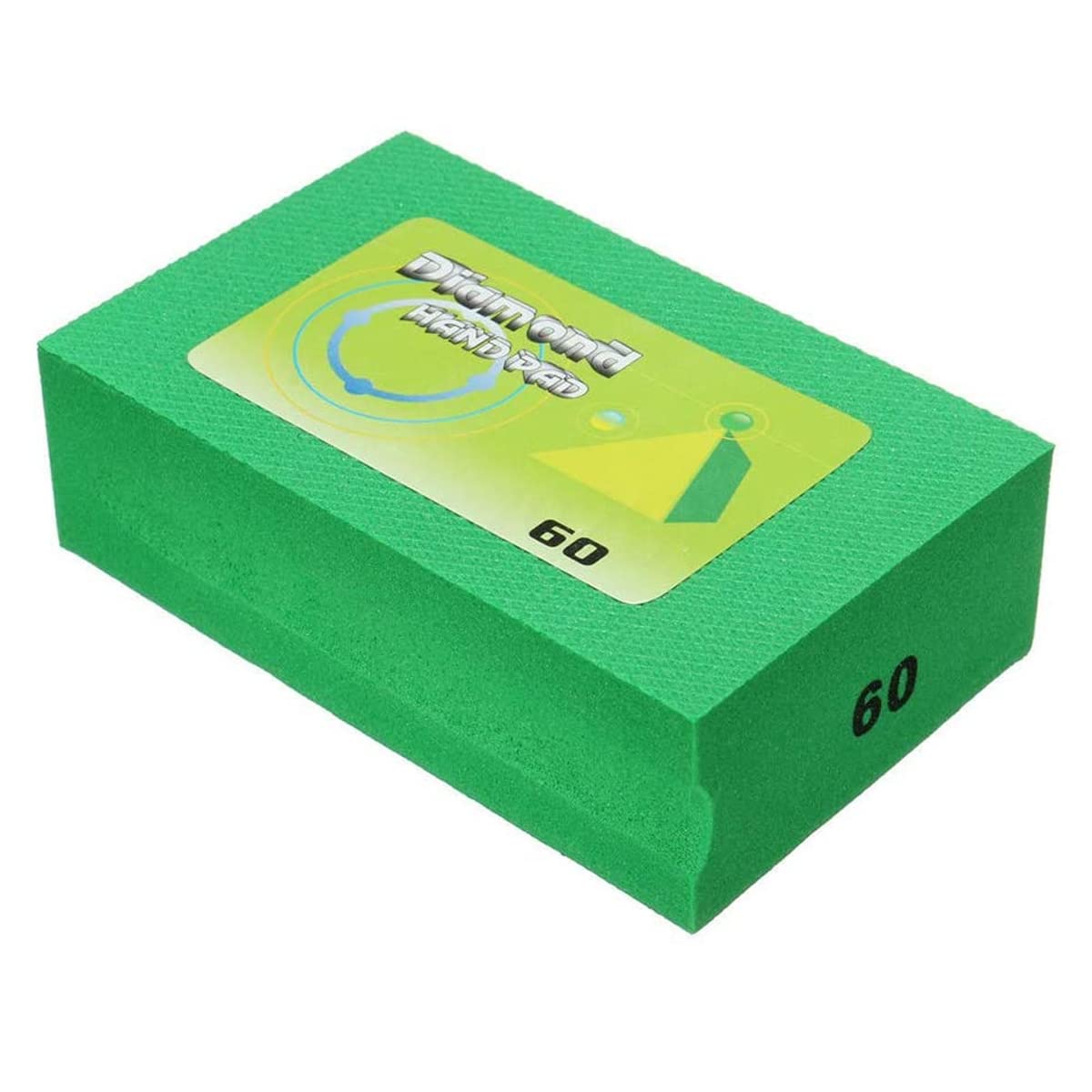 Unifizz Diamond Grinding Block Hand Polishing Pad 60 Grit Polishing Pads Diamond Hand Grinding Grinding Block, Green 1pcs