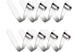 HZMM 8 Pcs Kayak Paddle Spring Snap Clips, Tent Pole Clips, Stainless Steel Push Button Clips, Tent Pole Push Button Spring Clips, Tube Locking Pin Clips for Kayak Paddle Camping Tent Pole