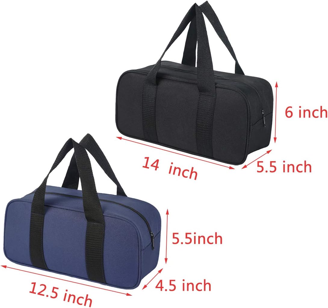 CACTIYE 2 PCS Tool Bag Organiser Muti-Purpose Wide Open Mouth Storage Bag for Home DIY & tools Storage, Black,blue - Image 3