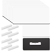 KALIONE 8 Pcs Name Tag, DIY Blank ID Badge with Round Corners, Plastic, 1.5 x 3 inch, Sublimation, Pin Backing, for School, Office