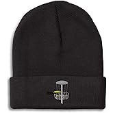 Custom Beanies for Men Disc Golf A Skull Cap Winter Hats for Women Acrylic One Size