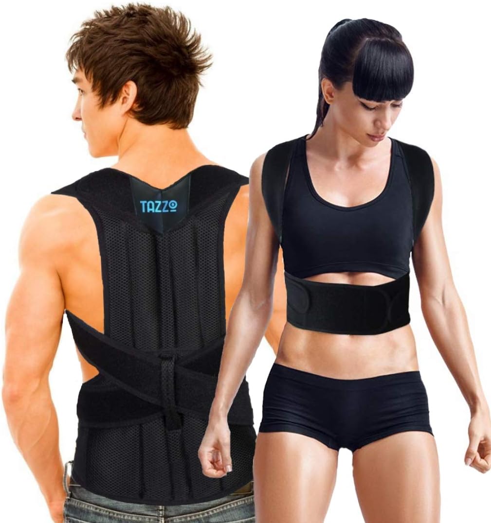 Posture Corrector Back Brace for Men and Women - Effective Shoulder, Spinal and Lumbar Support to Prevent Slouching (L to XL - Waist 35" to 48")