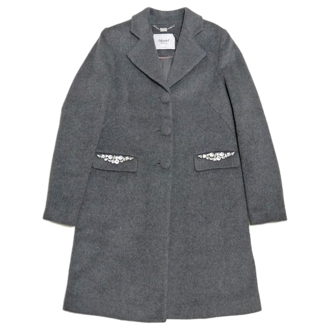 Amazon ブルーガール Blugirl ビジュー付コート グレー 38