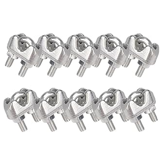 10pcs M4 3 16 4mm 304 Stainless Steel Wire Rope Cable Clip Clamp U Bolt Saddle Fastener Amazon Com Industrial Scientific