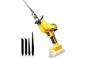 Cordless Reciprocating Saw for DEWALT 20V Max Battery, Brushless Motor Variable Speed 0-3500 SPM, Tool-free Blade Change, AODERTI Recipro Sawzall with 4 Saw Blades for Wood/Metal Cutting (Tool Only)