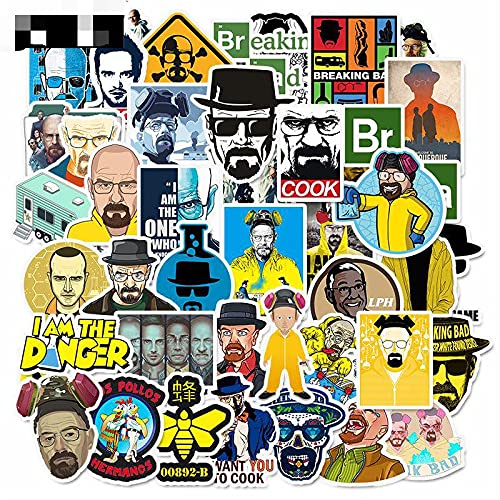 50PCS Breaking Bad Laptop Stickers - Gift for Children, Teens, Adults & Kids - Waterproof, Aesthetic Stickers for Scrapbook, Water Bottle, Skateboard, Journal, Wall, Car — image 1