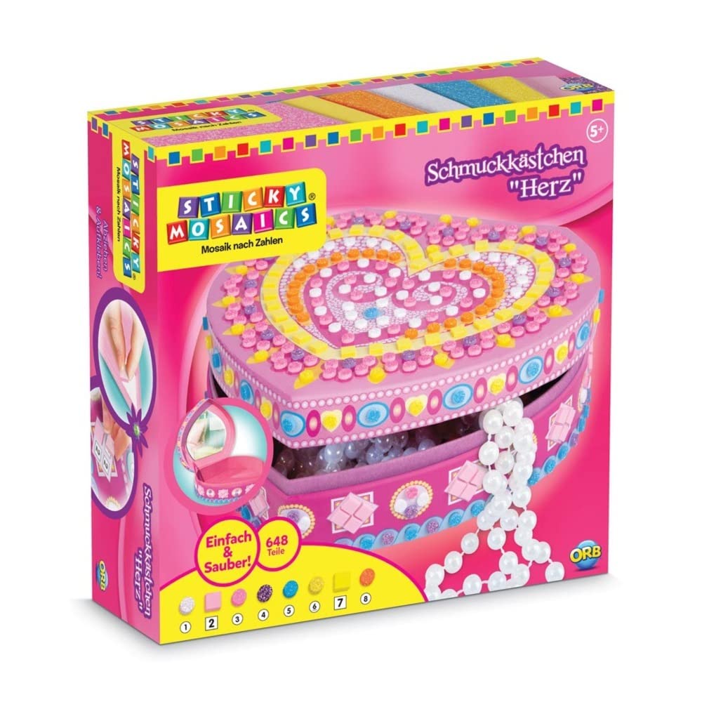 Sticky Mosaics Heart Box Craft Kit
