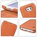 Galaxy S6 Case, SHIELDON Genuine Leather Samsung Galaxy S6 Wallet Case [Slim] [Card Slot] Magnetic Flip Case Cover with Stand & Credit Card Slots for Samsung Galaxy S6, Brown