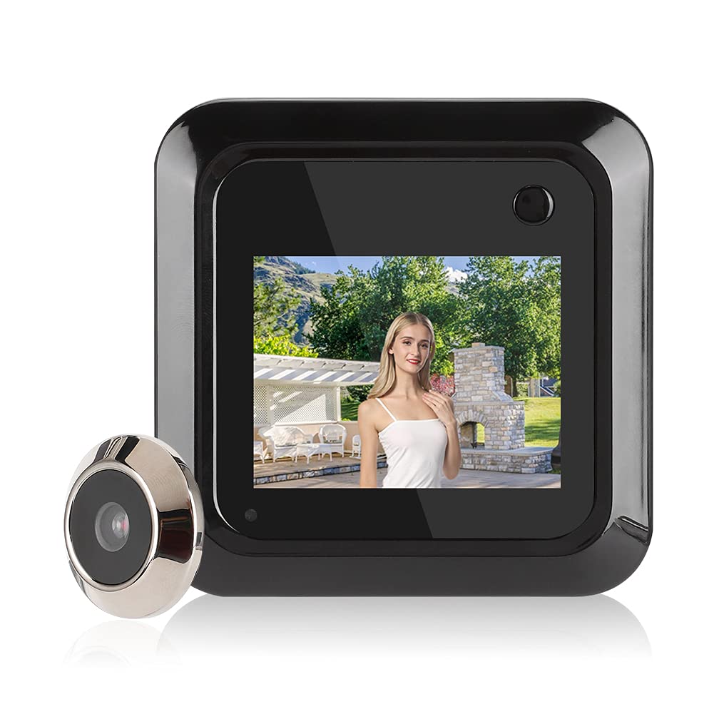 Door Peephole Camera, 2.4 Inch HD Smart Doorbell Viewer, Digital Door Spy Camera TFT LCD Screen 95° HD Wide Angle Digital Peephole for Home Security Electronic Cat Eyes