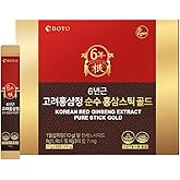 BOTO 6 Year Korean Red Ginseng Extract Pure Stick Gold | Premium Korean Ginseng Supplement for Daily Vitality | 30 Sachet