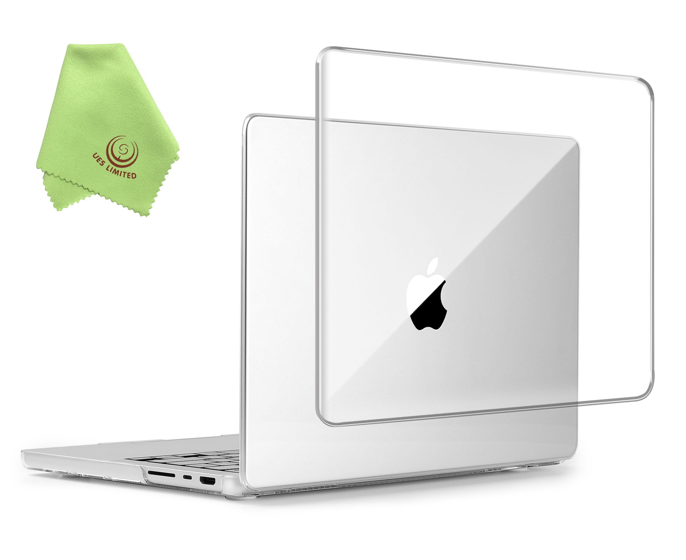 UESWILL Case Compatible with MacBook Pro 14 inch M5 M4 M3 M2 M1 Pro Max A3427 A3426 A3434 A3401 A3185 A3112 A2442 A2779 A2918 A2992, 2026-2021 Release, Glossy Crystal Cover, Clear