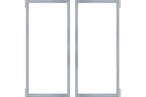 WUVYFWN (GRAY) W10830162 Refrigerator Door Gasket (2 Pack),French Refrigerator Door Gasket Compatible with Whirlpool KitchenAid Fit Model WRF535SMBM00 Refrigerator Door Seal Part Replaces 12723206AP etc