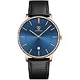 BEN NEVIS Watch, Mens Watch, Minimalist Fashion Simple Wrist Watch Analog Date with Leather Strap