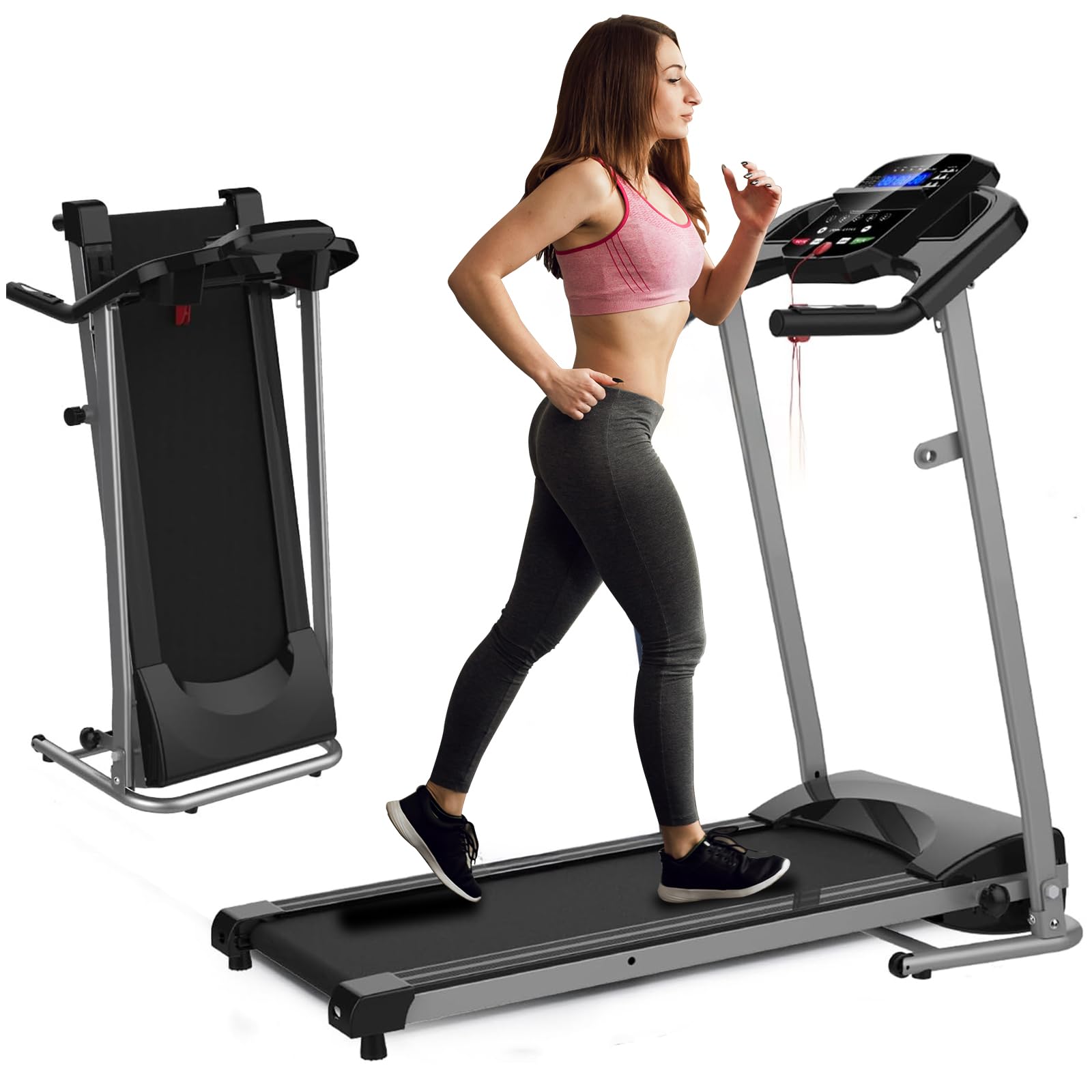 Photo 1 of ***SIMILAR ITEM***
Foldable Treadmill, 2.5 HP Treadmills for Home with LCD Display Compact Mini Treadmill for Apartment Office Space Saving Small Treadmill with Large Running Area for Running Jogging Walkingg