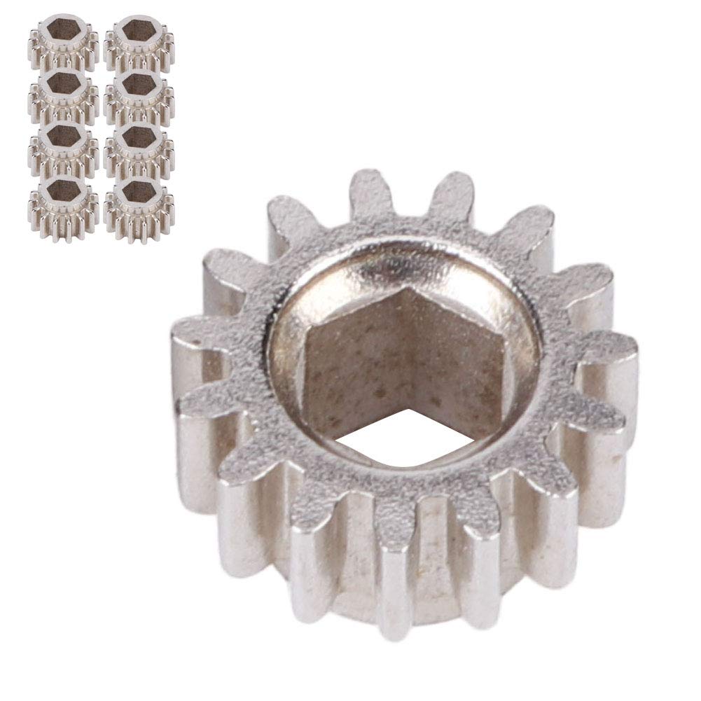 Dilwe Guitar Tuners Gears, Open?Gear Guitar Tuners Gears Hex Locking Universal Mounting Pegs Musical Instrument Tool(Silver 12pcs)