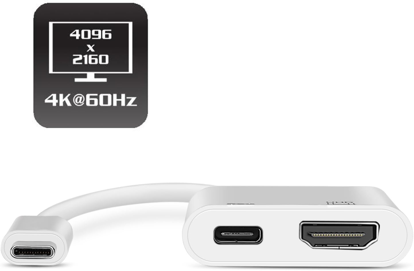 TNP USB Type C to HDMI 4K 60Hz Adapter with USB-C Power Delivery Port ...