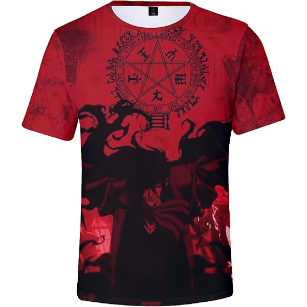 Amazon.com: Hellsing Alucard Mens T-Shirt, Black (S) : Clothing