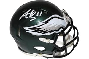 DENVERAUTOGRAPHS Aj Brown Autographed/Signed Philadelphia Eagles Spd Mini Helmet Beckett