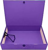 ED Pukka Foolscap A4 Box Files Purple 70mm Spine Clip Lock 500 Sheets view 2