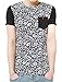 uxcell Men Crew Neck Chest Pocket Floral Prints Short Sleeves T-Shirt