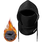 Balaclava Winter Face Mask: Thermal Polar Fleece Hood Windproof Ski Mask for Men Women, Convertible Warm Face Cover Hat Scarf