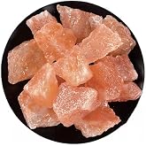 RCSTONE Himalayan Pink Crystal Salt Stones, 1.18 to 1.97 Inches, 0.22 Pounds for Salt Lamp, Bowl, and Decorations M33, Orange
