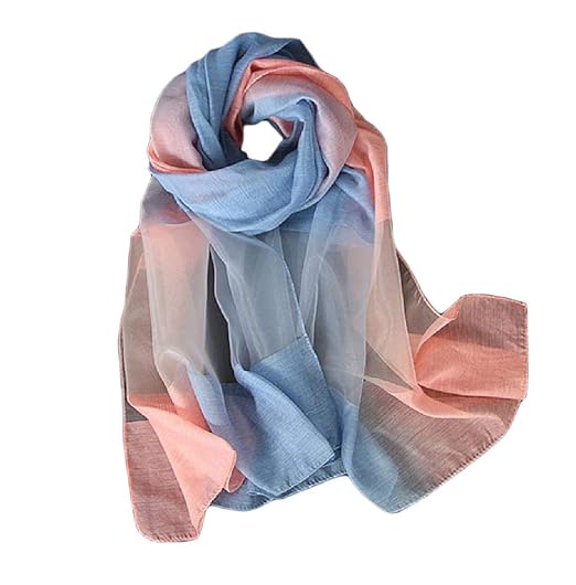 Yuny Women Bechwear Scarves Spell Color Silk Like Comfortable Neck