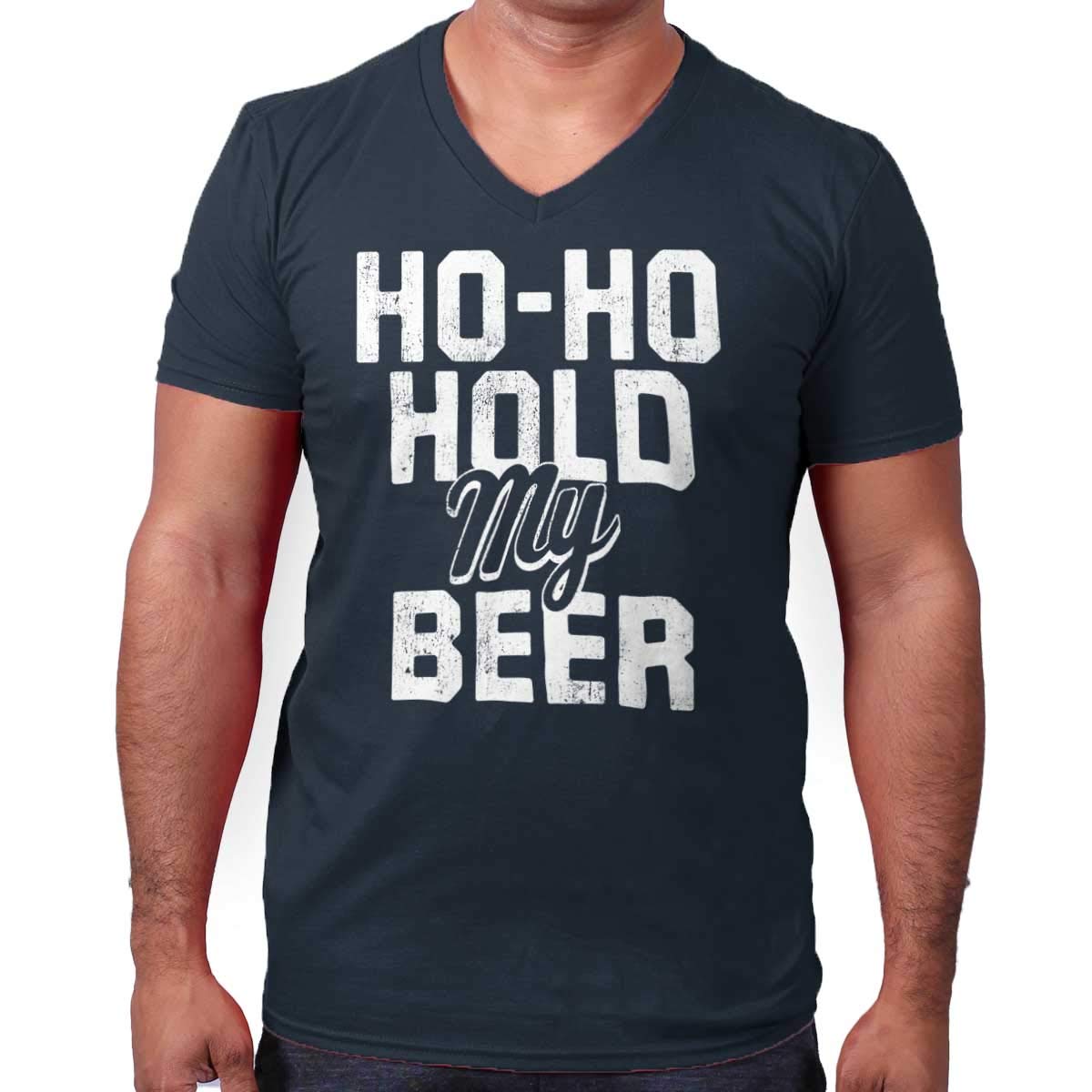  Ho Ho Hold My Beer Merry Christmas Drinking T Shirt