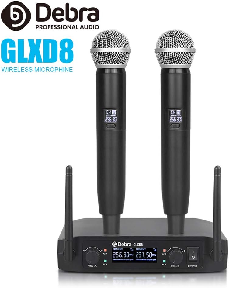 Debra Audio GLXD8 Good Quality Wireless Microphone System with Dual Handheld mics