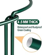 TOYPOPOR 8Pack 76x32cm Plant Support Stakes with 50m Ties Garden Cage view 2