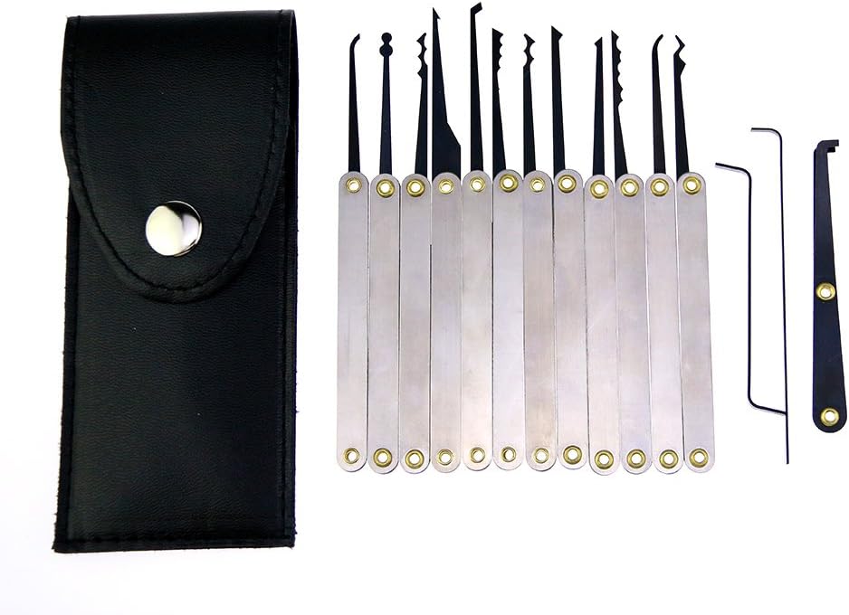 DBH 15pcs Lock Pick Tools,Cheap and Useful Beginner Lock Pick Training Kit
