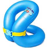 Kids Inflatable Swim Vest for 3-12 Yrs, Toddler Swim Floaties, Pool Floats | 30-50/50-90 lbs Fit|Double Surround Air Chambers|learn to swim floaties for kids|Easy Travel Storage|Pool &amp; Beach Use