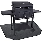 Fasmov 36 x 50 inches Under The Grill Protective Deck and Patio Mat, Under Grill Floor Mats to Protect Deck, BBQ Mat for Under BBQ, Absorbent Oil Pad Protector for Deck & Patio