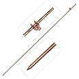 Ground Rod 3/8''x4', Grounding Stake, Bonded Electrical Fence Grounding Bar for Signal Lightning Strike Electrode Earthing