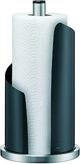 Kela 11200 Küchenrollenhalter, 15 cm Durchmesser, Edelstahl/Metall, Stella, Schwarz