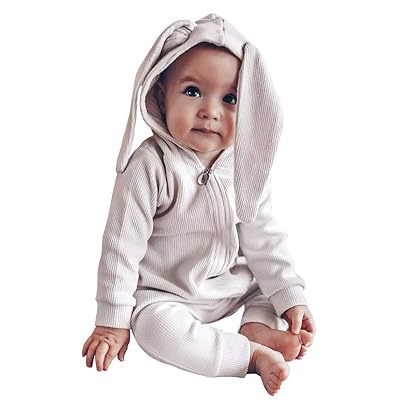 Simplee kids Unisex Baby Boy Girl Romper Cotton Bodysuits Bunny Baby Pajamas Baby Clothes for 0-3 Years