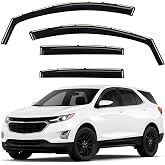 Window Deflectors Smoke Tinted In-Channel Side Window Vent Visor Deflectors Rain Guards Compatible with Chevrolet Equinox 2018-2024 - 4pcs. GW0108