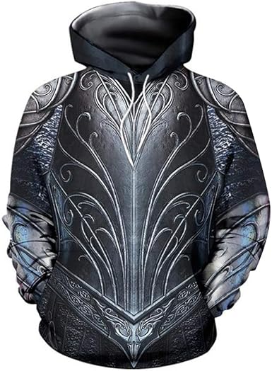 knight medieval armor print hoodie